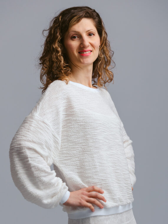 Bluza oversize bumbac boucle
