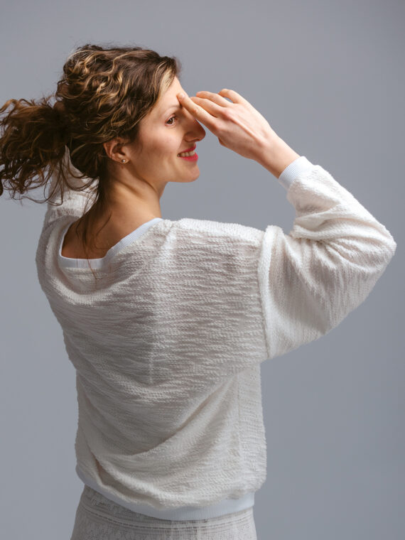 Bluza oversize bumbac boucle