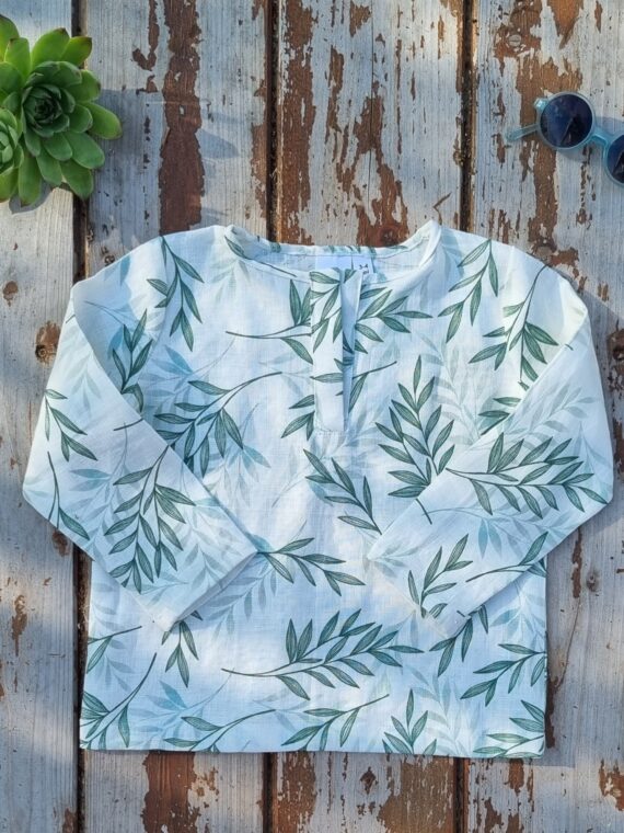 Bluza cu maneca lunga de in