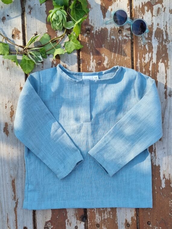 Bluza cu maneca lunga de in