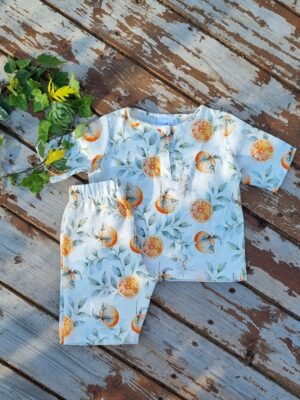 Bluza cu maneca scurta de in