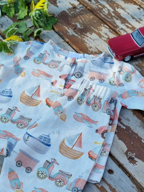 Bluza cu maneca lunga de in