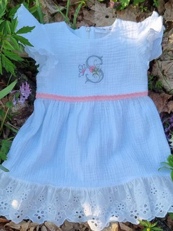 Rochie muselina cu broderie