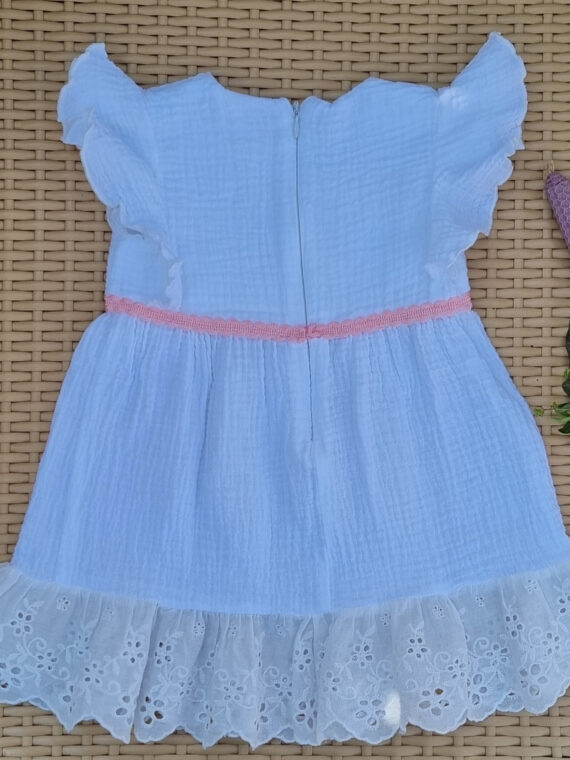 Rochie muselina cu broderie