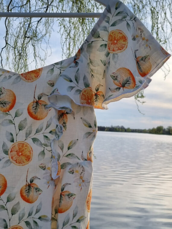 Rochie femei din in imprimat