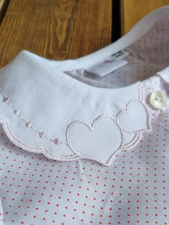 Rochie poplin cu guleras brodat