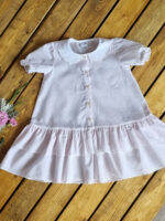 Rochie poplin cu guleras brodat