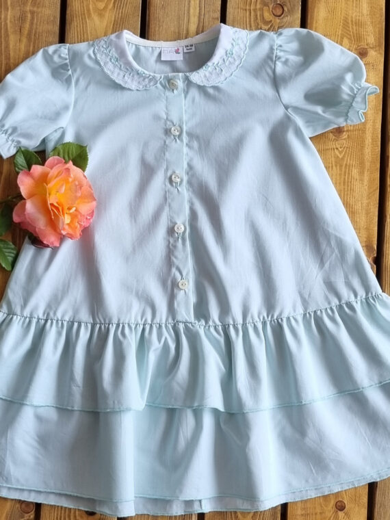 Rochie poplin cu guleras brodat