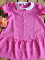 Rochie poplin cu guleras brodat