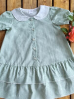 Rochie poplin cu guleras brodat